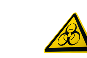 sign with biohazard symbol