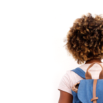 university student with backpack walking back to campus