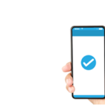 checkmark on a smart phone screen for informed consent and research protections