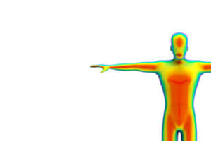 Thermal body heat scan