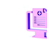 3D rendering of a computer monitor with a checkmarked document