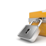 image of a file folder secured with a padlock