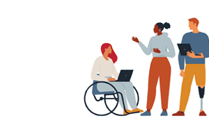 disabled group of people interacting