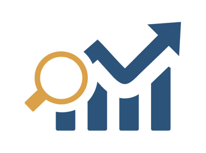 bar graph showing upward trend