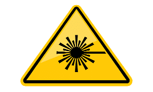 laser safety caution sign