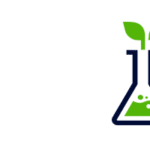 icon of a beaker with green liquid and 2 leaves coming out of the top