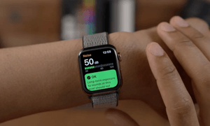closeup of apple watch on wrist