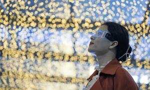 woman looking at sky
