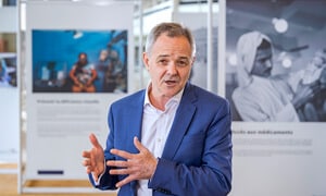 man lecturing