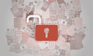 lock over a bed of documents