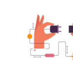 individual hands holding each end of a plug