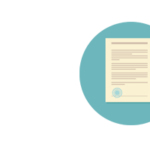 icon of a contract and pen