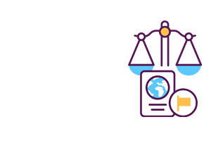 Icon symbolizing global law